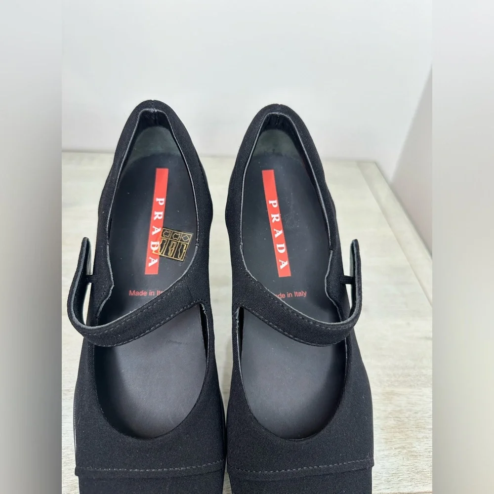 Prada Women's Black Mary Jane sport shoes - Picture 4 of 11